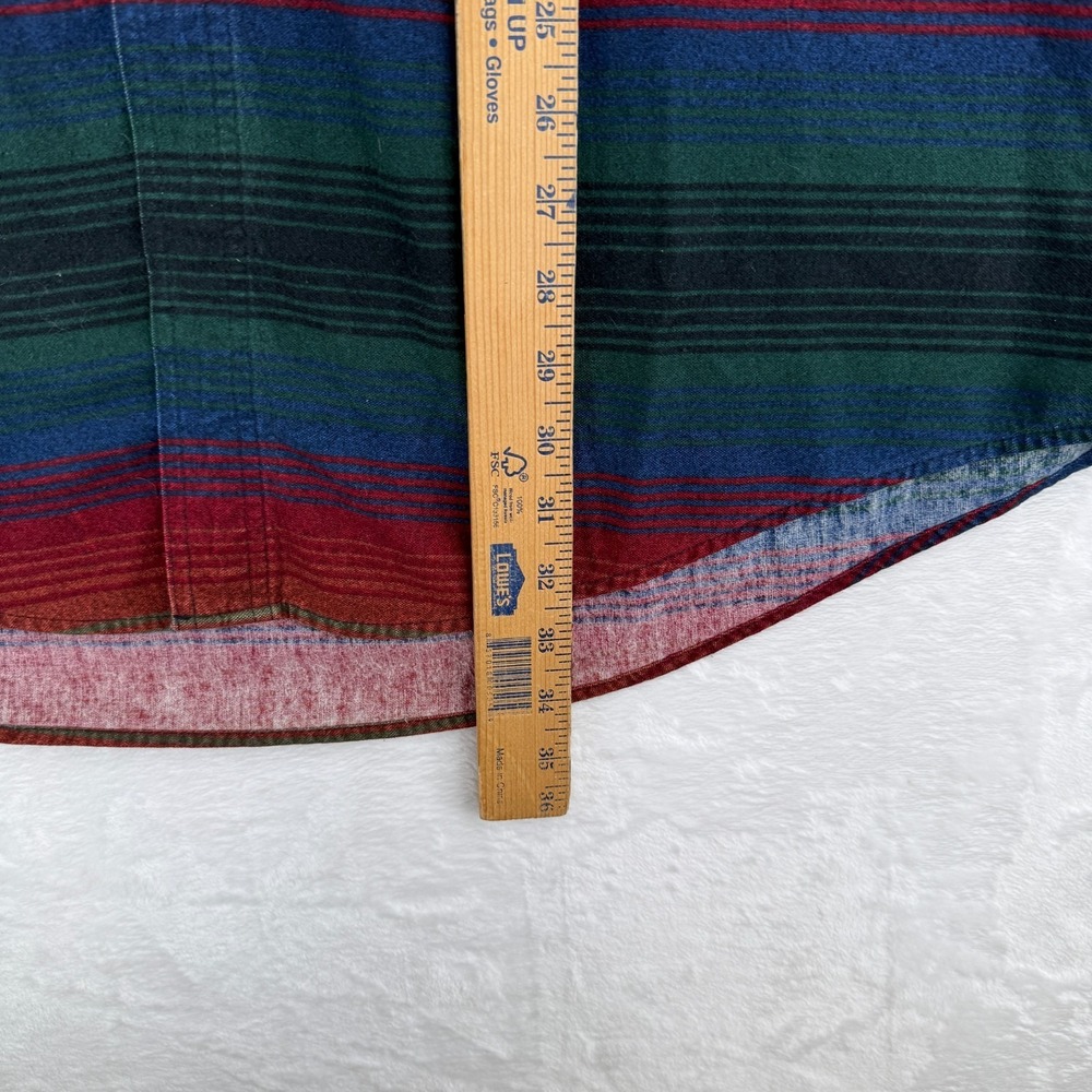 Vintage Woolrich Flannel Shirt Men's XL Southwest Aztec Stripe Button Up Front - Picture 8 of 10